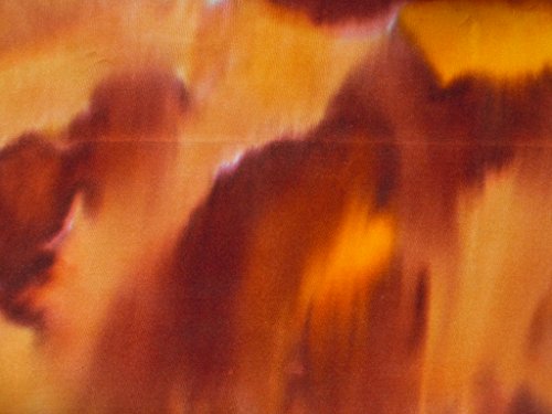 Silk scarf rust orange brown hand painted original design long scarf #S167