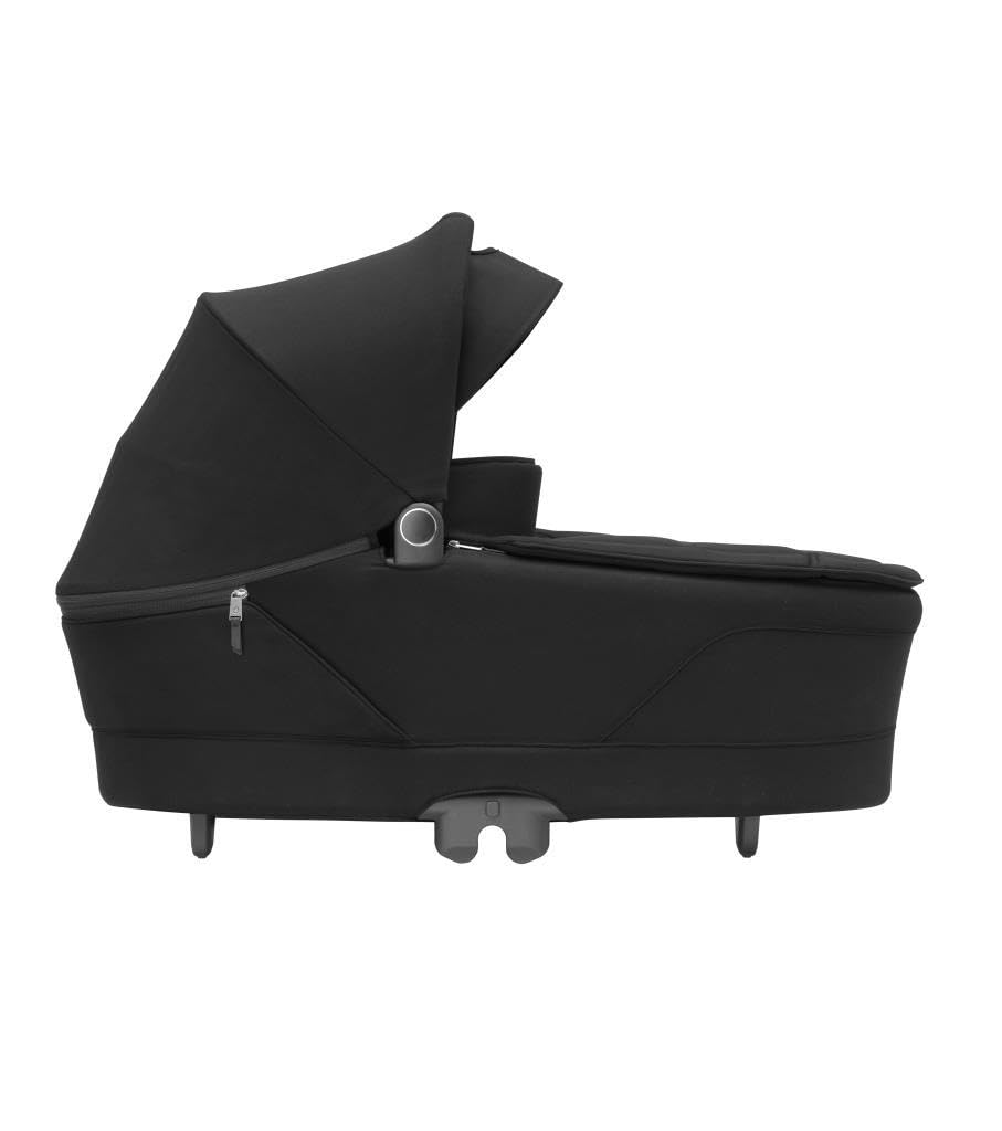 Maxi-Cosi Sense Capazo, Amplio y cómodo, colchón de Memory Foam Transpirable, Paneles ClimaFlow, inclinación SoothingSlope, Apto para Dormir de Noche, asa de Piel Vegana, Twillic Black