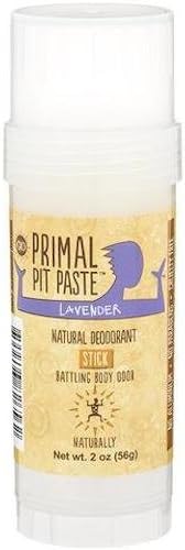 Primal Pit Paste All Natural Lavender Deodorant – Aluminum-Free, Paraben-Free, Non-GMO, Phthalate-Free for Women and Men – BPA-Free 2 Oz Convenience Jar – Scented with Natural Essential Oils