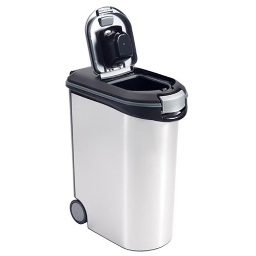 Curver Futter-Container 20kg I 54L Metal, schwarz/Silber, 49,3 x 27,8 x 60,5 cm - Image 3