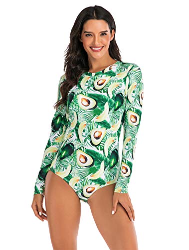 Lady Rash Guard Swimwear One Piece Tummy Control Swimsuit Zip Front Bathing Suit Sun Protection Wetsuit Swimming Costume Medium