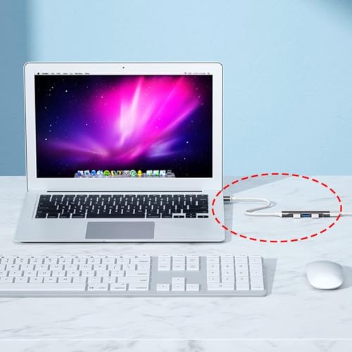 Image of 4-Port USB 3.0 Hub for PC - High-Speed Aluminum USB Hub Compatible with PC, Ma /Book, Mac Pro, Mac mini, iMac, Sur /ace Pro, and XPS. 4-Port High Speed Laptops Smartphones (USB Hub,4-Port USB 3.0)