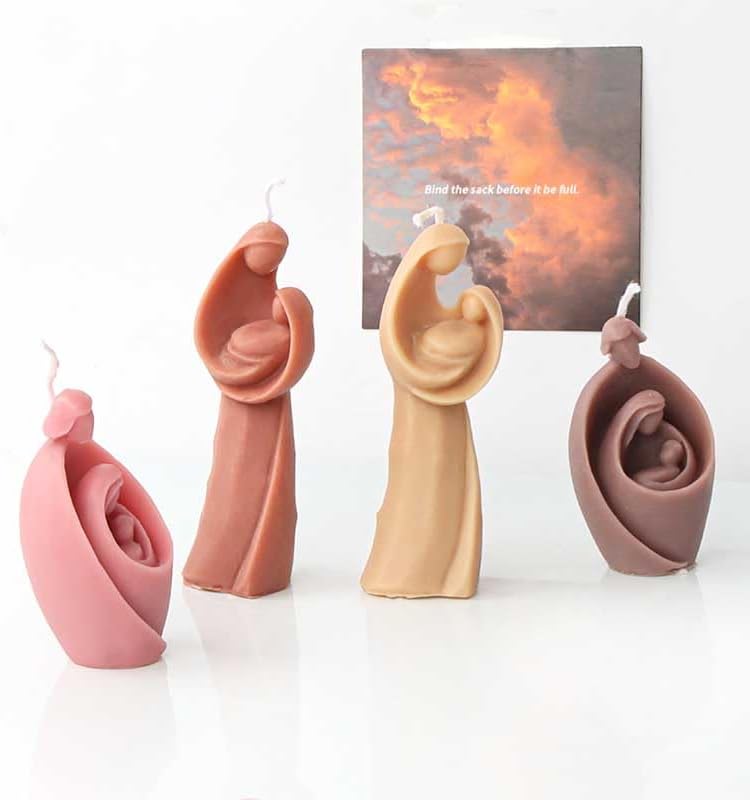 Miniatura 6 de Tone Fun Moldes de silicona con forma de familia de Jesús abstracto para hacer velas, resina, velas de aromaterapia, jabón de cera hecho a mano,