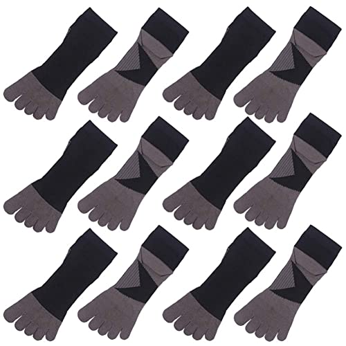 Zehensocken GINZIN 6 Paar Herren Sportsocken Größe 39-44