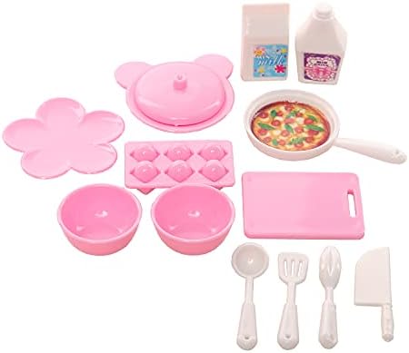 Miunana 43 Doll Food Accessories Set Tableware Kitchenware Kitchen Set For 11.5 Inch Dolls