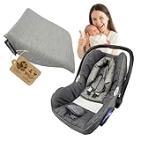 BAMBINIWELT Sitzkeil Sitzverkleinerer Keilkissen kompatibel mit Maxi Cosi Cabrio Fix und Citi (hellgrau)