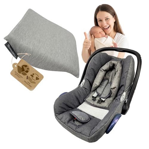 BAMBINIWELT Sitzkeil Sitzverkleinerer Keilkissen kompatibel mit Maxi Cosi Cabrio Fix und Citi (hellgrau)