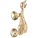 Castelion® Solid Brass Fish Door Knocker | High Quality Home Accessories | Large Animal Front Door Knocker | Easy to Attach | Unique Home Decor | 16cm (6 1/4")
