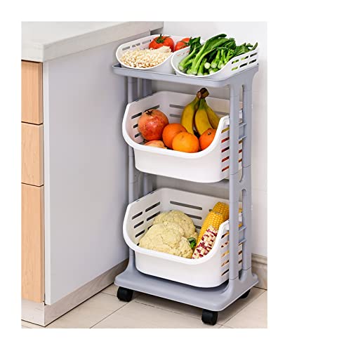 Chariot de cuisine mobile multicouche et étagère de rangement pour fente de salle de bain