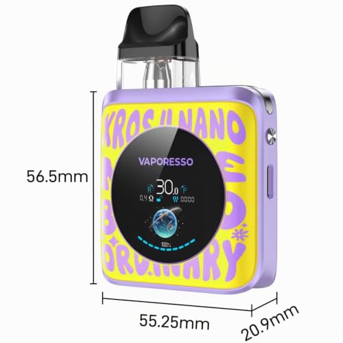 Miniatura 7 de Vaporesso Xros 4 Nano Kit Auto Draw Button Activitation Pod Vape Built In 1350mah Battery,1.3 Tft Screen,3ml Xros Cartridge Mtl Rdl Vaping Vaporizer Aguamarina