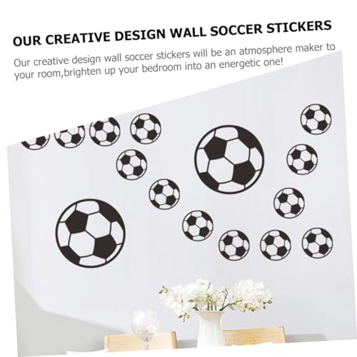 SUPVOX 2 Conjuntos De Decoração Papel De Parede Bola De Futebol Decalque De Parede Autoadesivo Adesi