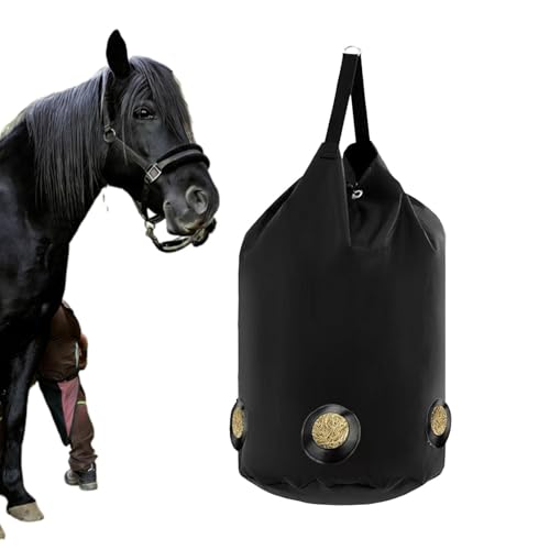 Sac à foin chevaux contre le gaspillage : distributeur à grande ouverture pour écurie