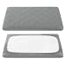 TILLYOU Cloudy Soft Pack and Play Sheet Quilted, Breathable Thick Play Yard Playpen Sheets, 39''×27''×5'' Fit Mini/Portable Crib Mattress Pad Pack N Play Mattress Pad, Charcoal Gray