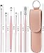 Speetop 6 Pcs Ear Wax Removal Kit,Ear Cleaner Tools: Mini Portable Ear Scope with Stainless Steel 360° Spiral Ear Massage Cleaning Tool for Adults Kids - Ear Wax Remover with Storage Box(Pink)