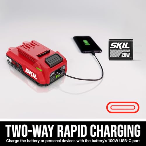 SKIL Compact Brushless Flip Drill Driver with Double Collect Flip Head, Torque Settings & Magnetic On-board Storage, 20V Kit Including 2.0 Ah USB-C Battery and Charger - DL6300D-12 thumbnail 8