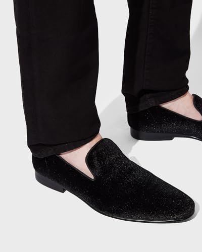Steve Madden Men's Laight Loafer, Black Velvet, 9 | Image 6