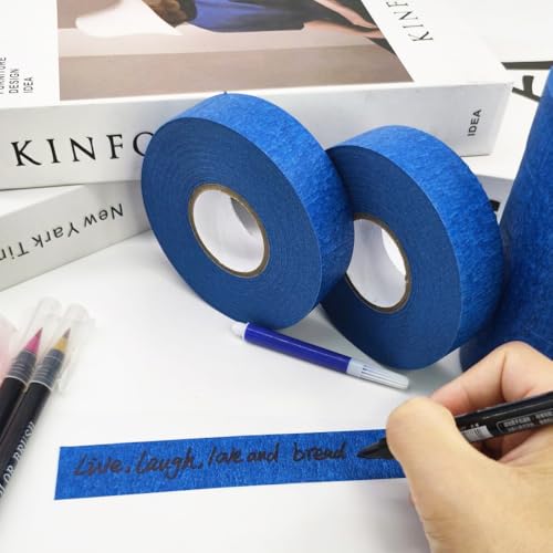 Image of NETEHA 20 Rolls Painters Tape Masking Tape 1 Inch x 55 Yard, No Residue Adhesive Tape for Wall Painting, Decoration Labeling and DIY Crafts (Blue)