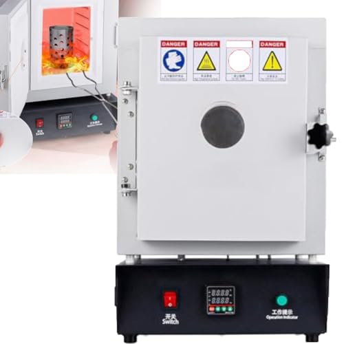 Horno de mufla cerrado con ventana de observación y control de temperatura PID para fusión de metales, sinterización de cerámica y tratamiento térmico