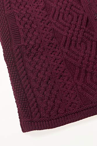 Image of Aran Crafts Women's Irish Soft Cable Knitted Side Zip Coat (100% Merino Wool)