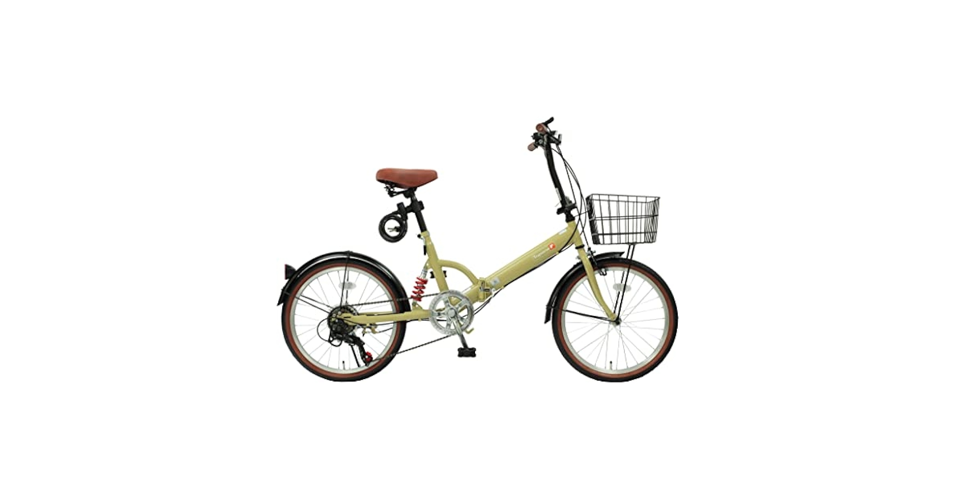 【新古品】折りたたみ自転車 クリーム色 ブラウンサドル 折りたたみ自転車 アイボリー ブラウンサドル - メルカリ