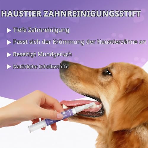 nailpretty 3 Stücke Zahnreinigung Hund Stift, Pet Oral Repair Gel Stift für Hunde, Reinigungsstift für Haustier Zahnbürsten, Verbesserung von Mundgeruch,Bekämpfung von Zahnstein