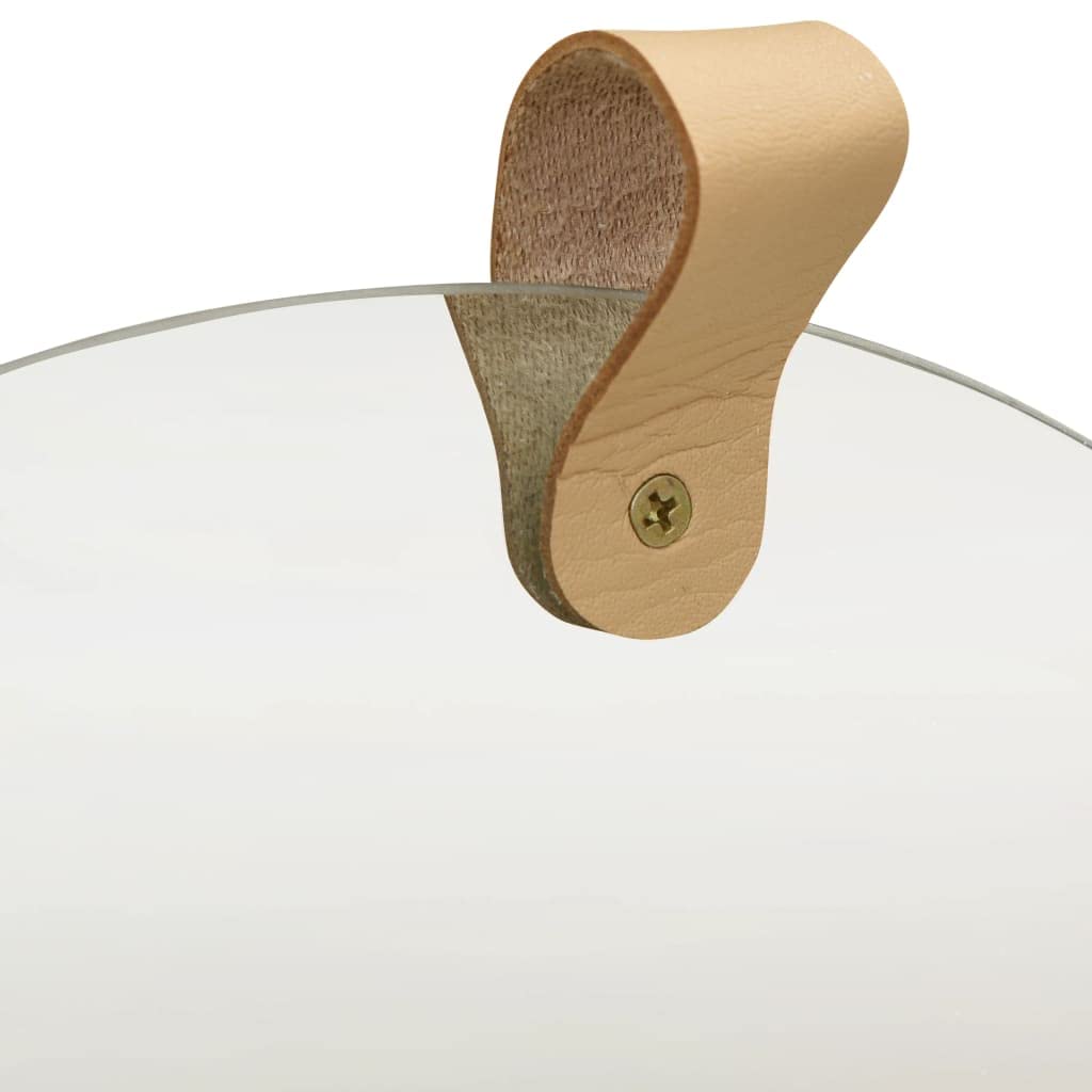 Espejo de pared de madera de pino macizo de 35 cm, soporte de pared redondo con estante para baño, pasillo o dormitorio, para cosméticos y cepillos de dientes