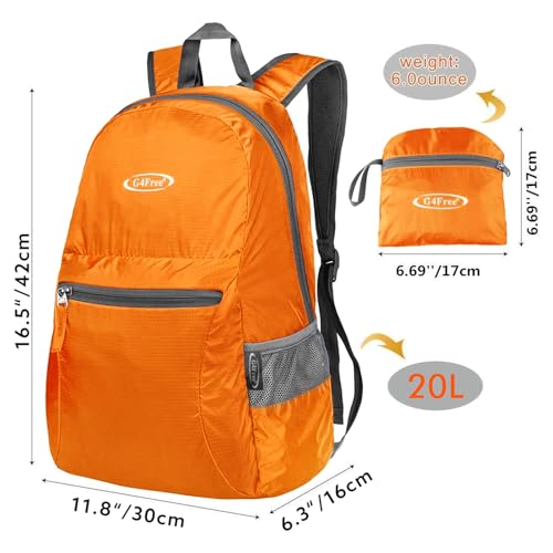 Image of G4Free 20L Small Packable Travel Hiking Backpack for Men Women