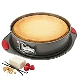 Boxiki Kitchen 10 Inch Nonstick Springform Pan, Professional Spring Form and Cheesecake Baking Mold, Leakproof Cake Pan with Silicone Handles