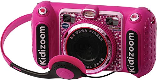 VTech KidiZoom Duo DX pink – Kinderkamera mit Selfie- und Videofunktion, Effekten, Spielen, Musikplayer und vielem mehr – Für Kinder von 4-10 Jahren