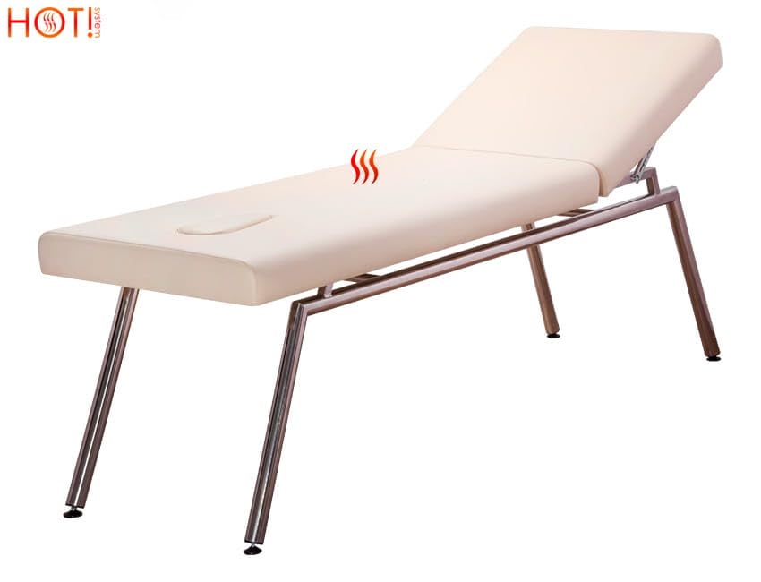 Massageliege Luna M1 HOT! - 3-teilig mit Edelstahlsockel - beheizte Arbeitsfläche - Maße 200/67/65 cm - ergonomische Höhenverstellung