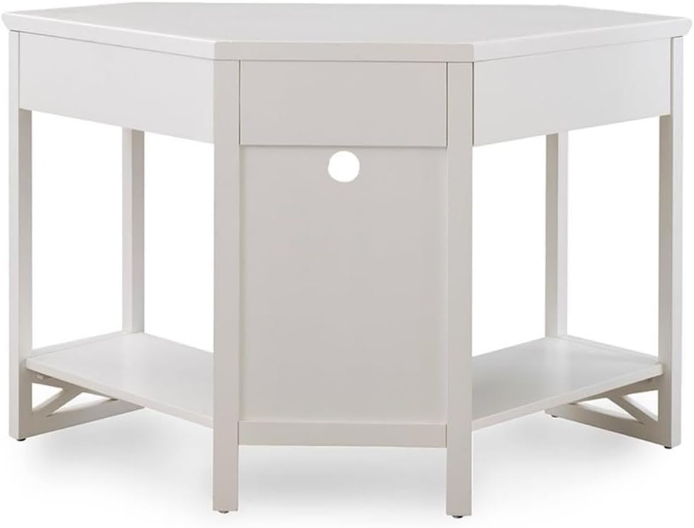 Leick Corner Computer Desk in White
