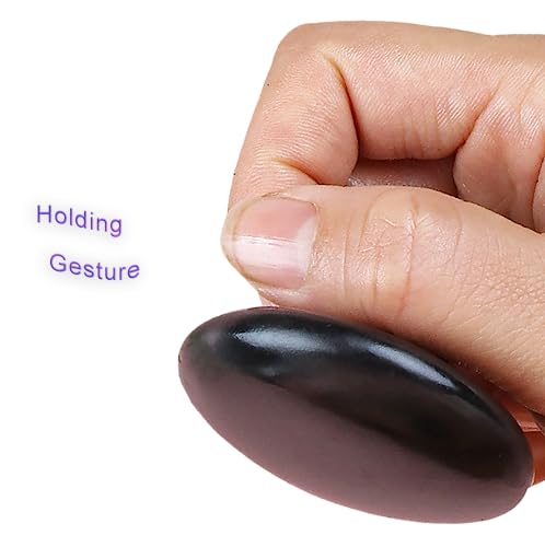 LLY Multifunctional Scraping Massage Tools. Natural Black sibin bian Stone. Beauty & Health Care,Relieve Wrinkles,Muscle and acupoint Massage (Mushroom Scraping Massager 2 Pack)
