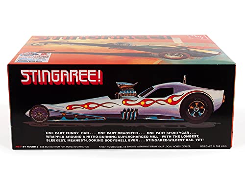 Kit modelo a escala 1:25 AMT Stingaree Custom Dragster miniatura 4
