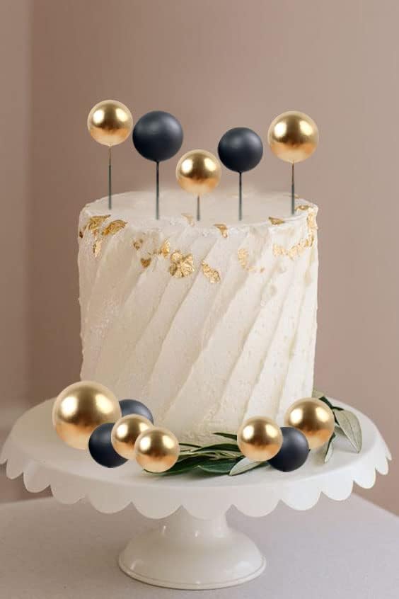 Miniatura 3 de Paquete de 36 adornos para cupcakes, bolas de perlas, palillos para tartas, decoración de tartas, bola de espuma, púas de cupcakes, mini globo para