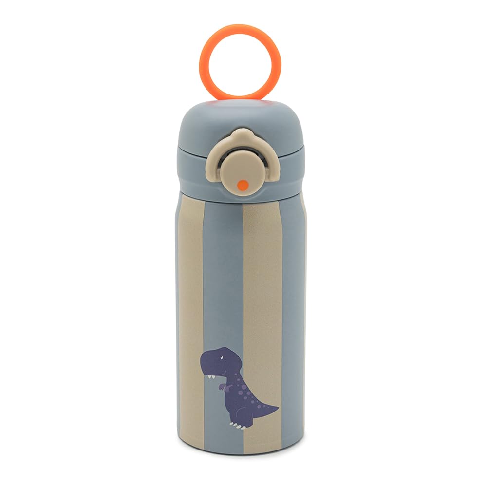 Edelstahl Trinkflasche Kinder 350 ml Dino auslaufsicher isoliert BPA-frei spülmaschinenfest