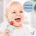 Bluet B- Baby Fruit Feeder Pacifier - BPA-Free Silicone Baby Food Feeder for Self-Feeding - Teething Relief - 4+ Months, 6 Silicone Nipples - 2 Pack Fresh Fruit Pacifier Frozen Teether - Blue & Green