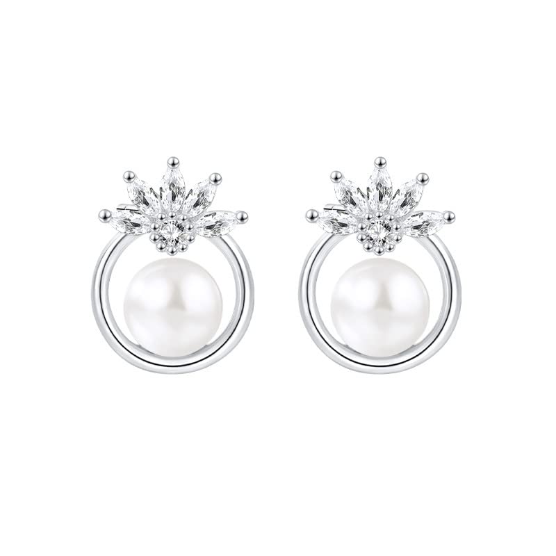 Boucles d'oreilles anti-allergie or 14k perles baroques et argent