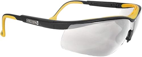 Dewalt Dual Comfort - Gafas de seguridad protectoras de alto rendimiento con espejo plateado, Dpg55, unisex, para adultos, ajustables, sin montura