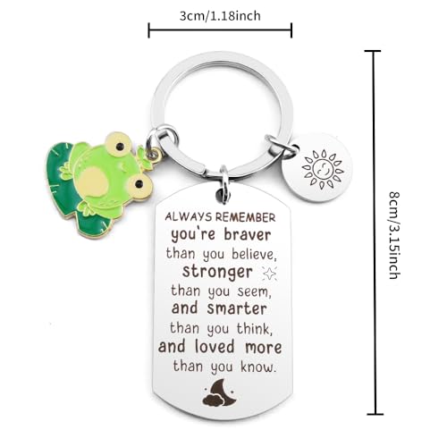 Christmas Gifts Inspirational Keychain, Inspirational Gifts for Women Men, Frog Gifts Motivational Gifts, Keychain Frogs Gifts for Women Men, Anniversary Valentines Day Gifts Birthday Gifts Ideas