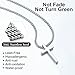 Yooblue Valentines Gifts for Him Boys - Cross Necklace for Men, Stainless Steel Silver Black 14K-Gold-Plated Mens Cross Chain Pendant, Crucifix Necklace for Mens Jewelry 20 Inch