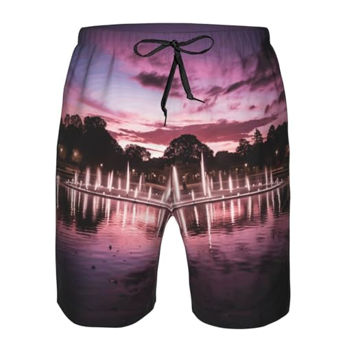 Musical with Spray Print Mens Casual Shorts Drawstring Summer Beach Stretch Shorts Novelty Swimtrunks4