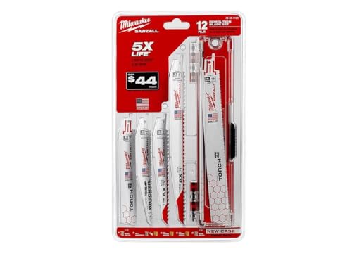 Milwaukee 49-22-1129 Sawzall Reciprocating Saw Blade Set, White, 12