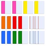 SIQUK 320 Pieces Tabs 2 inch Index Tabs Sticky Page Markers Colored Tape Flag Dispensers for Reading Notes, Books and File Folders, 16 Sets 8 Colors