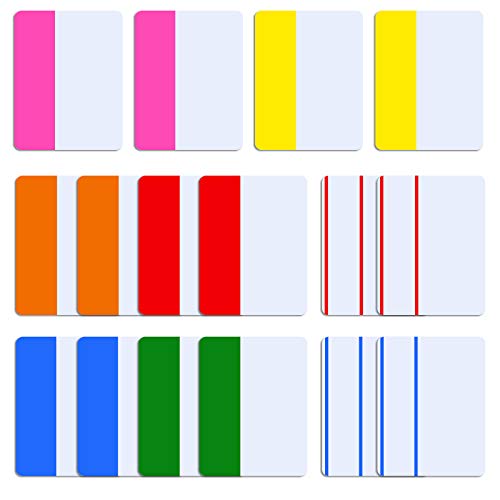 SIQUK 320 Pieces Tabs 2 inch Index Tabs Sticky Page Markers Colored Tape Flag Dispensers for Reading Notes, Books and File Folders, 16 Sets 8 Colors
