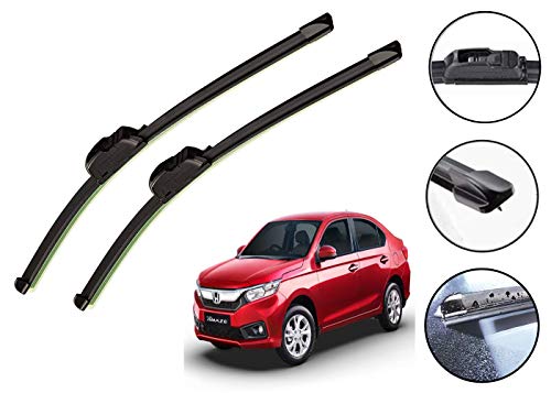 Image of Auto Hub Car Wiper Blades Compatibility with Amaze 2018 - Set of 2 Pcs (D-22,P-16)