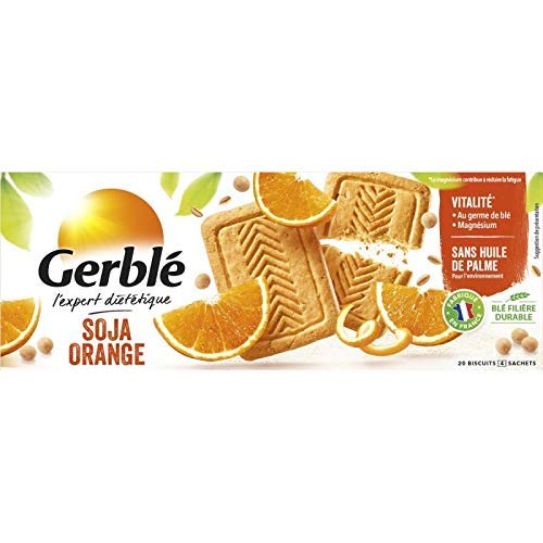 Gerblé - Galletas de soja (280 g, 3 unidades), color naranja