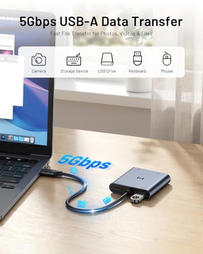 Image of USB C to Dual DisplayPort Adapter, Dual Monitor Adapter for Lenovo Laptops