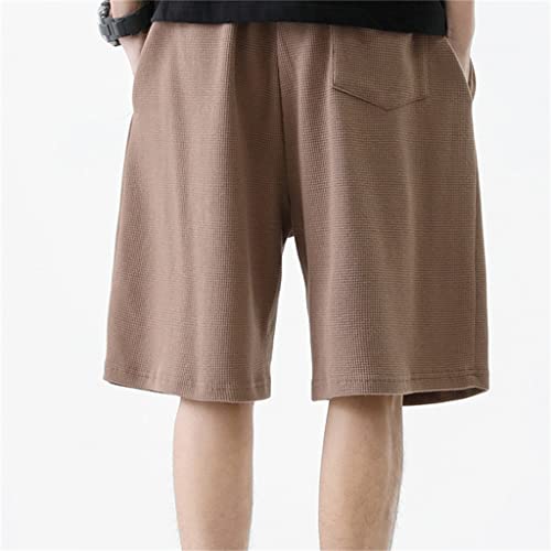 Short gaufre marron pour homme CLSDRZC décontracté - 5