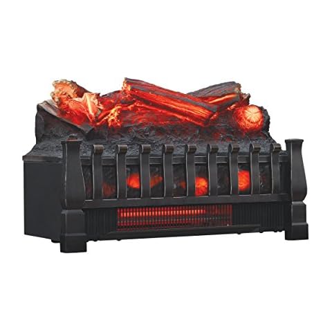 duraflame Electric Log Set 1,000 Sq Ft Heater, Faux Logs Insert with Infrared Flames for Existing Fireplaces, Remote Control Included Cover