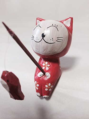 Bali's Wood Cats Sitting 5 Set